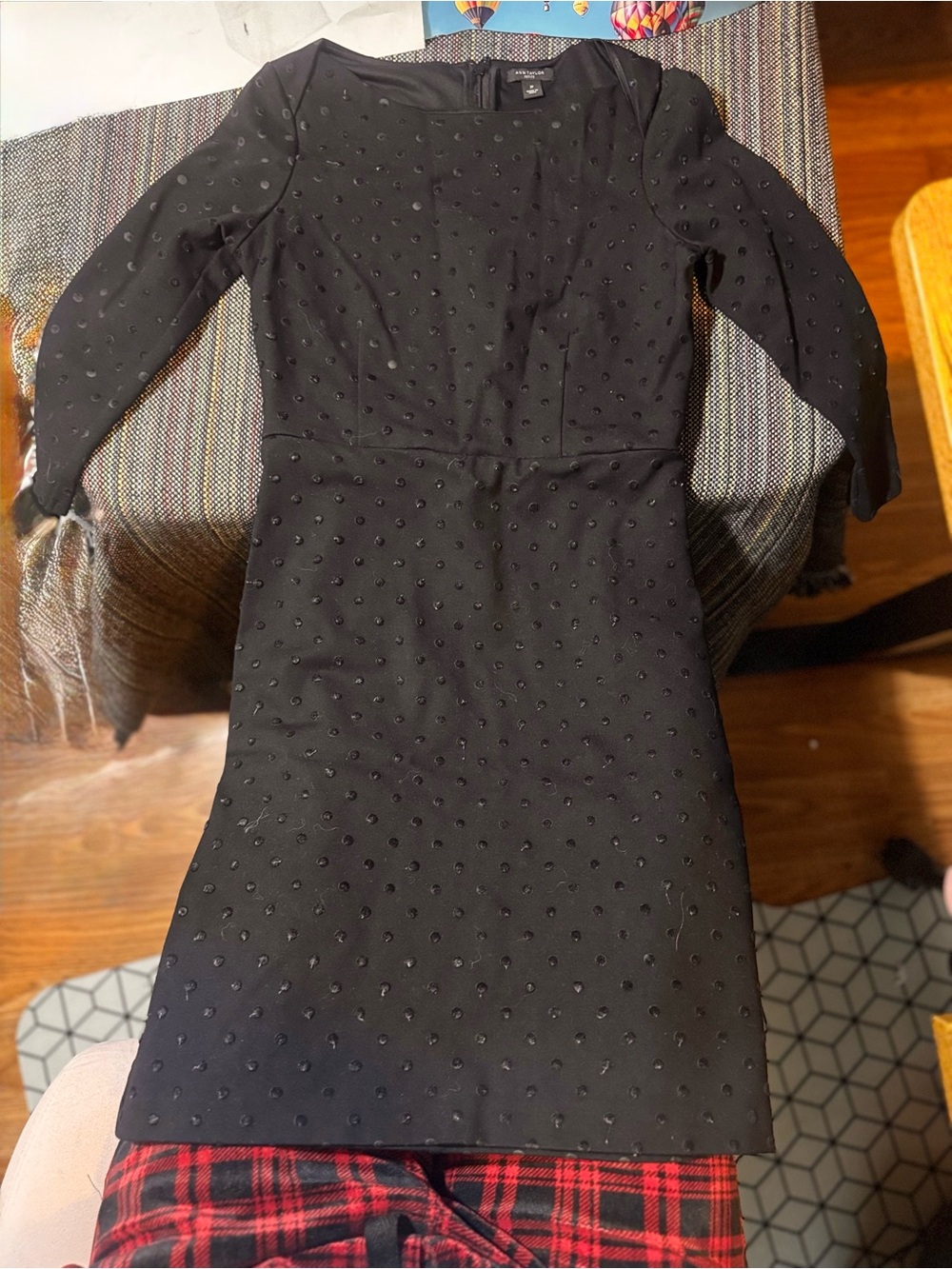 Ann Taylor Classic Black Beaded Sheath Dress - Women